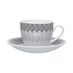 Clay Craft Multicolor Fine Ceramic Cup & Saucer Set of 12- 210 ml image 4