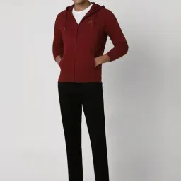 Van Heusen Maroon Regular Fit Hooded Sweatshirt image 5