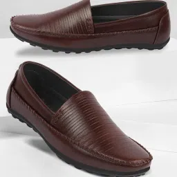 Fausto Men's Brown Casual Loafers image 1