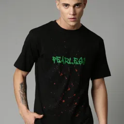 Breakbounce Paint Splash Black Graphic Print Crew T-Shirt image 1