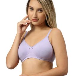 Smarty Pants Purple Cotton Medium Coverage T-Shirt Bra-picture-5
