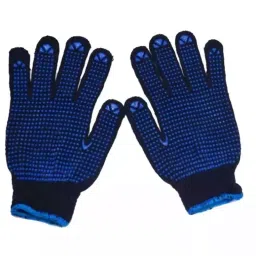 RPES Blue Free Knitted Dotted Gloves (Pack of 60 Pair)-image-0