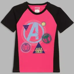 Blue Giraffe Boys Pink & Black Cotton Printed 1 T-shirt-picture-23