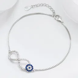 Zavya 92.5 Sterling Silver Bracelet in Rhodium-Plating image 1