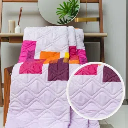 Urban Space AC Multicolor Cotton 300 GSM 3 Layer Reversible Single Blanket image 1