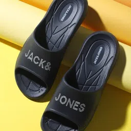 Jack & Jones Men's Black Slides image 1