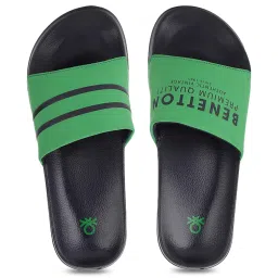 United Colors of Benetton Men's Green Slides image 1