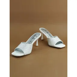 London Rag Women's White Casual Stilettos image 1