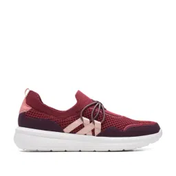 Clarks Women's Ezera Run Burgundy Walking Shoes-picture-19