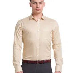 Park Avenue Beige Cotton Slim Fit Printed Shirts-picture-34