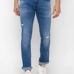 Spykar Blue Comfort Fit Distressed Jeans-picture-29