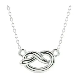 Silvermist 925 Sterling Silver Dainty Knot Necklace for Women & Girls-image-18