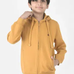 Crimsoune Club Kids Mustard Regular Fit Full Sleeves Sweatshirt-image-5