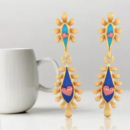 P.C. Chandra Jewellers 18KT Yellow Gold Earrings With Water Droplet Design and Beautiful Detailing-picture-37