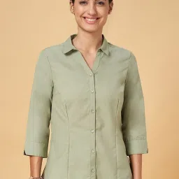 Annabelle by Pantaloons Green Regular Fit Shirt image 1