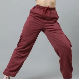 Kotty Maroon Regular Fit Joggers image 1