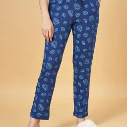 Dreamz by Pantaloons Navy Cotton Printed Pyjamas image 1