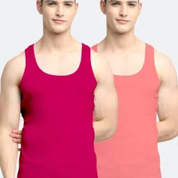 Friskers Multi Cotton Slim Fit Vest - Pack of 2 image 1