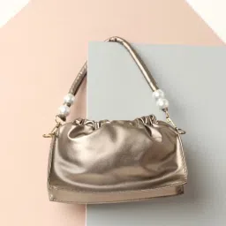 HauteSauce Golden Medium Handheld Handbag image 1