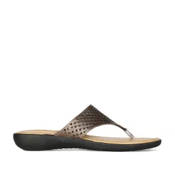 Bata Women's Pewter Thong Wedges image 1