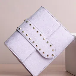 HauteSauce Purple Embellished Medium Hobo Bag image 1