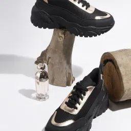 Shoetopia Women's Black Running Shoes image 1