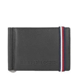 Tommy Hilfiger Harstad Black Formal Leather Money Clip Wallet for Men image 1
