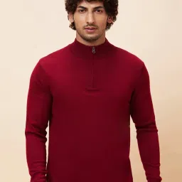 Globus Maroon Regular Fit Sweater image 1