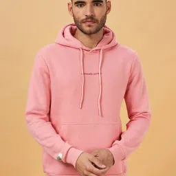 People by Pantaloons Pink Regular Fit Hooded Sweatshirt image 1