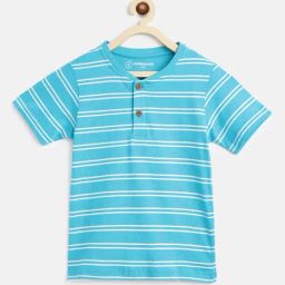 Campana Boys Turquoise Striped T-Shirt-picture-6