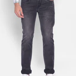Crimsoune Club Dark Grey Slim Fit Lightly Washed Jeans image 1
