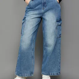 Ginger by Lifestyle Blue Cotton Mid Rise Jeans image 1