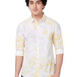Spykar Yellow Cotton Regular Fit Printed Shirt-picture-22