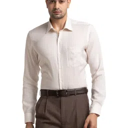 Raymond Beige Linen Contemporary Fit Shirt image 1