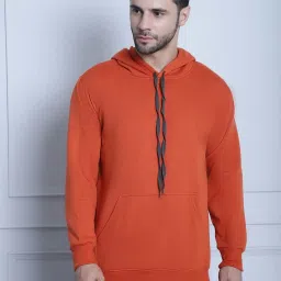 Vimal Jonney Rust Regular Fit Hooded Sweatshirt image 1
