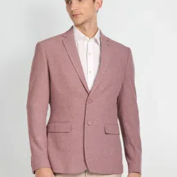 Arrow Purple Slim Fit Self Pattern Blazer image 1