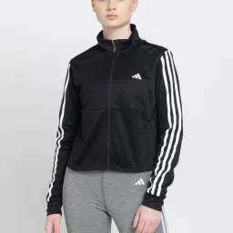 adidas Black Striped Sports Jacket image 1