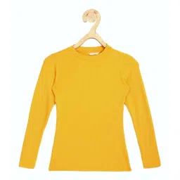 Peter England Kids Yellow Cotton Regular Fit Full Sleeves Top image 1