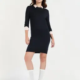 GANT Navy Blue Regular Fit Dress-image-70