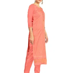 HERE&NOW Embellished Unstitched Dress Material image 3