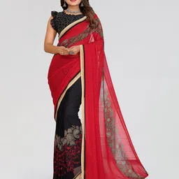 Moda Rapido Floral Printed Poly Georgette Saree-picture-49