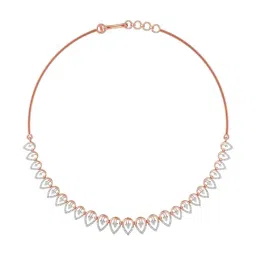 Joyalukkas 18k (750) Purity Rose Gold Blossom Dew Diamond Necklace-picture-13