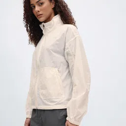 The North Face Windcheater Mock Collar UPF Semi-Sheer Tailored Jacket with Toggle Hem image 5
