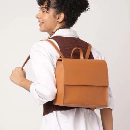 Fastrack Tan PU Medium Backpack-picture-49