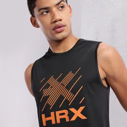 HRX by Hrithik Roshan Brand Logo Printed Rapid-Dry Training T-shirt-picture-27