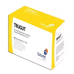 Trugut 12 Foils 1 USP 76 cm Yellow Plain and Chromic Absorbable Catgut Suture Box SN 4826-picture-11