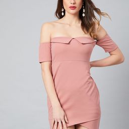 Athena Women Pink Solid Sheath Dress-picture-30