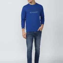 Academy By Van Heusen Blue Slim Fit Printed Sweatshirts image 5