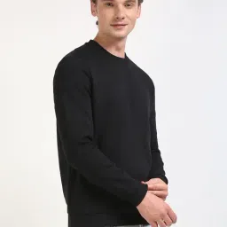 CALVIN KLEIN JEANS Black Regular Fit Cotton Sweat Shirt image 4