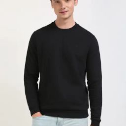 CALVIN KLEIN JEANS Black Regular Fit Cotton Sweat Shirt-picture-36